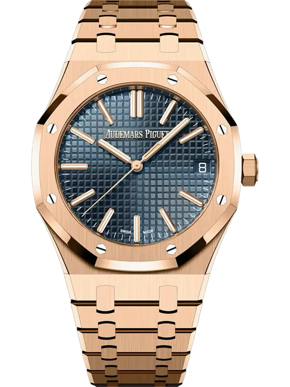 Die Royal Oak „Jumbo“ Extra-Thin ist ein Meisterwerk der Uhrmacherkunst, bekannt für ihr ultraflaches Design und ihre exquisite Verarbeitung.