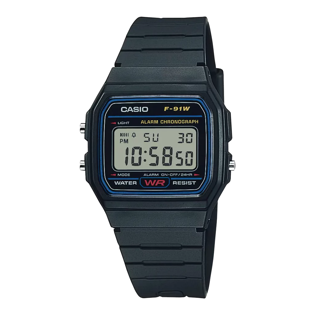 Die Casio F-91W-1 ist eine absolute Ikone und der Inbegriff einer funktionalen Digitaluhr.