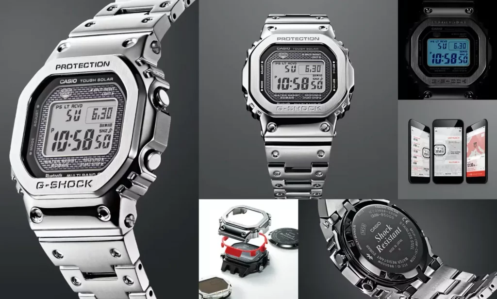 Ein modernes Update des ikonischen G-Shock-Designs kombiniert mit Solarenergie und Bluetooth-Funktionalität.