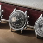Drei Furlan Marri Chronographen in verschiedenen Farben, nebeneinander auf einer flachen Oberfläche arrangiert.