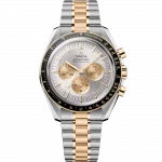 Die Omega Speedmaster Moonwatch in einer eleganten Kombination aus Gold und Edelstahl, ikonisches Design und luxuriöse Verarbeitung